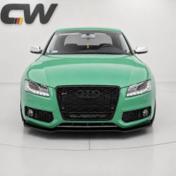 Frontlippe Lippe Schwert Frontspoiler ABS Glanz Schwarz passend für Audi A5 8T Vorfacelift mit S-Line + S5 - inkl. ABE - 2801