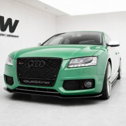 Frontlippe Lippe Schwert Frontspoiler ABS Glanz Schwarz passend für Audi A5 8T Vorfacelift mit S-Line + S5 - inkl. ABE - 2801