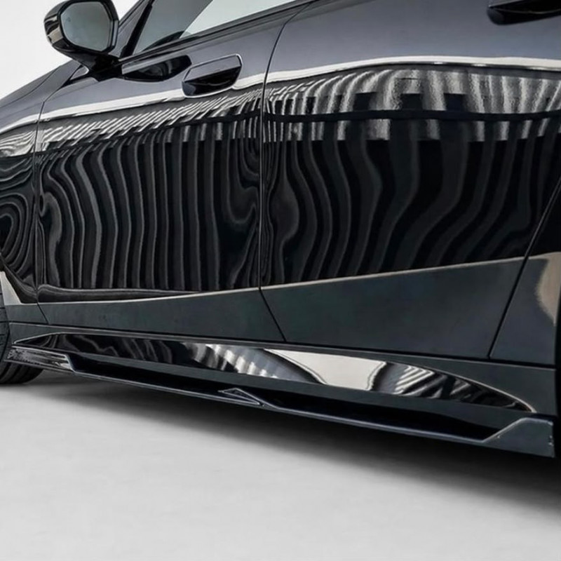 Seitenschwelleransatz Sideskirt Extension ABS schwarz glanz passend für BMW 5er i5 G61 G61 mit MPaket - 4298