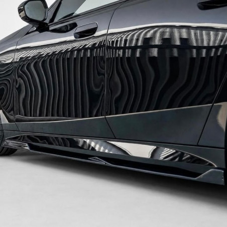 Seitenschwelleransatz Sideskirt Extension ABS schwarz glanz passend für BMW 5er i5 G61 G61 mit MPaket - 4298