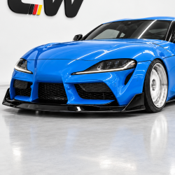 Frontlippe Lippe Schwert Frontspoiler Spoiler ABS Glanz Schwarz passend für Toyota Supra MK5 A90 - 4282