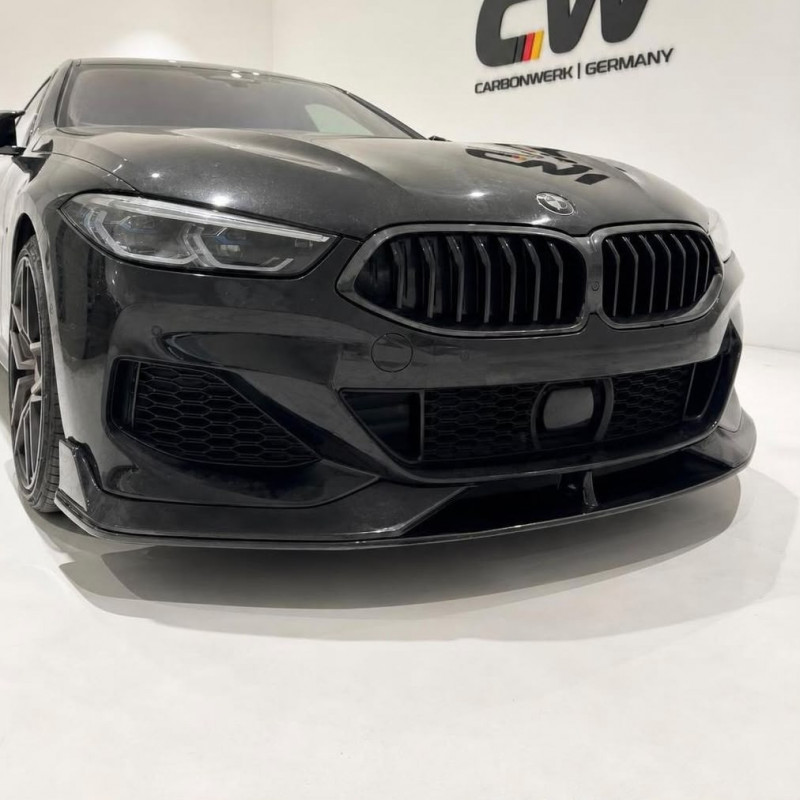 Frontlippe Lippe Spoiler Schwert AC ABS Glanz Schwarz für BMW 8er G14 G15 G16 M Sportpaket - 2828