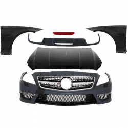 Bodykit für Mercedes CLS W218 C218 11-17 Stoßstange Endrohre CLS63 Look