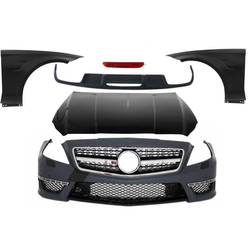 Bodykit für Mercedes CLS W218 C218 11-17 Stoßstange Endrohre CLS63 Look