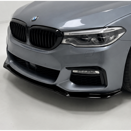 Frontlippe Lippe Schwert Frontspoiler ABS Glanz Schwarz passend für BMW 5er G30 G31 VFL M Paket - mit ABE - 2797