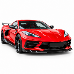 Frontlippe Lippe Schwert Frontspoiler Spoiler ABS Glanz für Chevrolet Corvette C8 - 4310