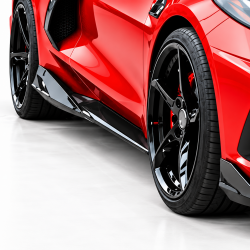 Seitenschwelleransatz Sideskirt Extension ABS schwarz glanz passend für Chevrolet Corvette C8 - 4311