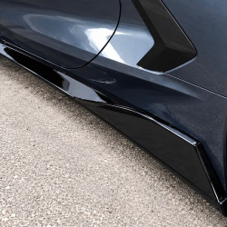 Seitenschwelleransatz Sideskirt Extension ABS schwarz glanz passend für Chevrolet Corvette C8 - 4311