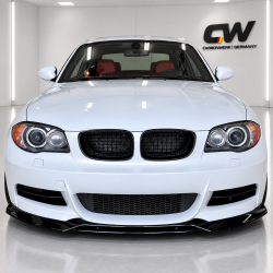 2521 - Frontlippe Lippe Frontspoiler Schwert ABS Glanz Schwarz passend für BMW 1er E82 E88 M Paket