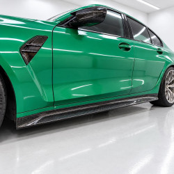 Seitenschwelleransatz Sideskirt Extension Vollcarbon passend für BMW M3 G80 Limousine G81 Touring - 4317