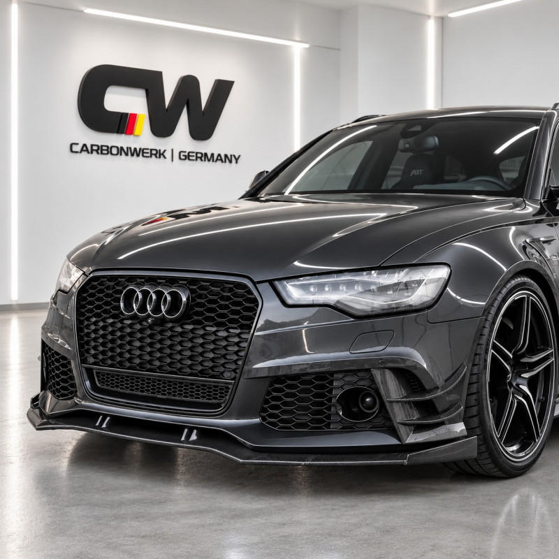 Frontlippe Lippe Spoiler Schwert Performance Carbon Carbon für AUDI RS6 C7 4G - 4318