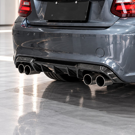 Heckdiffusor Diffusor Heck Ansatz Vollcarbon Carbon Performance compatible avec BMW M2 F87 - 1545
