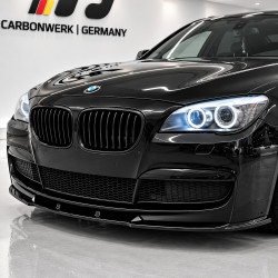Frontlippe Lippe Schwert Frontspoiler Spoiler ABS Glanz passend für BMW 7er F01 mit MPaket - 4323