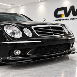 Frontlippe Spoiler Lippe Schwert Frontspoiler ABS Glanz passend für Mercedes-Benz E-Klasse W211 Vorfacelift mit AMG Line - 4326