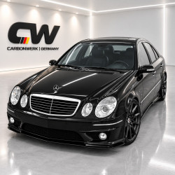 Frontlippe Spoiler Lippe Schwert Frontspoiler ABS Glanz passend für Mercedes-Benz E-Klasse W211 Facelift mit AMG Line - 4327