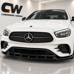 Frontlippe Spoiler Lippe Schwert Frontspoiler ABS Glanz passend für Mercedes-Benz E-Klasse W213 mit AMG-Line Facelift - 4331