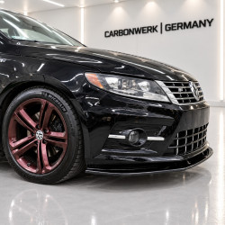 Frontlippe Lippe Schwert Frontspoiler Spoiler ABS Glanz Schwarz passend für Volkswagen VW Passat CC R-Line - 4333
