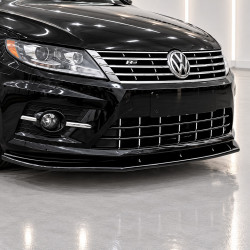 Frontlippe Lippe Schwert Frontspoiler Spoiler ABS Glanz Schwarz passend für Volkswagen VW Passat CC R-Line - 4333