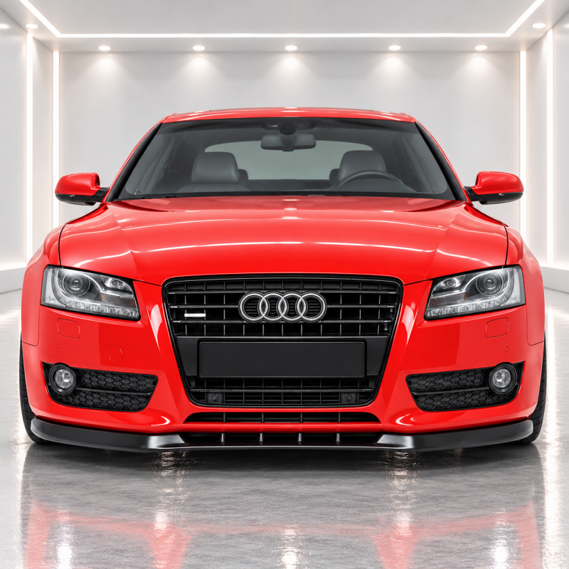 Frontlippe Lippe Schwert Frontspoiler Spoiler ABS Glanz passend für AUDI A5 B8 8T Standard - 4336