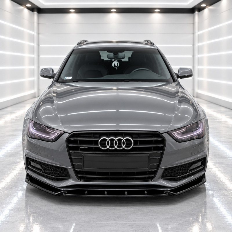 Frontlippe Lippe Schwert Frontspoiler Spoiler ABS Glanz passend für AUDI A4 B8 Facelift mit Sline + S4 - 4339