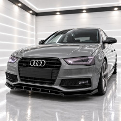 Frontlippe Lippe Schwert Frontspoiler Spoiler ABS Glanz passend für AUDI A4 B8 Facelift mit Sline + S4 - 4339