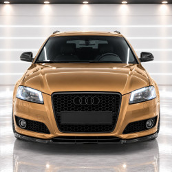 Frontlippe Lippe Schwert Frontspoiler Spoiler ABS Glanz passend für AUDI A3 8P Facelift Standard - 4342