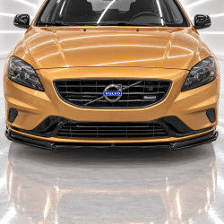 Frontlippe Lippe Schwert Frontspoiler Spoiler ABS Glanz passend für Volvo V40 MK2 mit R-Design - 4343