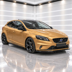 Frontlippe Lippe Schwert Frontspoiler Spoiler ABS Glanz passend für Volvo V40 MK2 mit R-Design - 4343