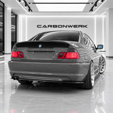 Heckdiffusor Diffusor Heck Ansatz ABS schwarz glänzend passend für BMW 3er E46 Coupe mit MPaket - 4344