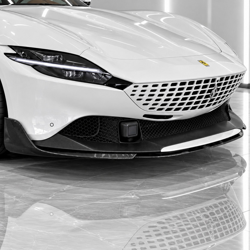 Frontlippe Lippe Spoiler Schwert Performance Vollcarbon Carbon passend für Ferrari Roma - 4347