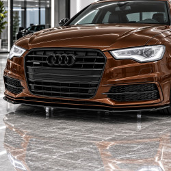 Frontlippe Lippe Schwert Frontspoiler Spoiler ABS Glanz passend für AUDI A6 C7 4G mit Sline + S6 - 4349