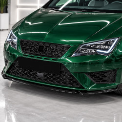 Frontlippe Lippe Schwert Frontspoiler Spoiler ABS Glanz passend für Seat Leon Typ 5F mit Cupra-Paket - 4355