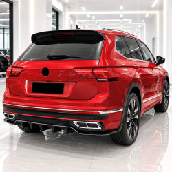 Heckdiffusor Diffusor Heck Ansatz ABS schwarz glänzend passend für Volkswagen Tiguan mir R-Line MK2 Facelift - 4357