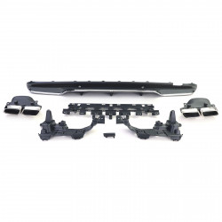 Heckdiffusor Diffusor ABS chrom passend für Mercedes Benz C-Klasse W205 S205 Vorfacelift mit AMG-Line - 4362