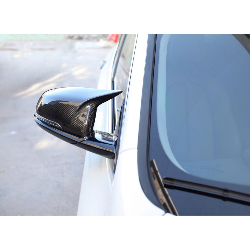 Spiegelkappen Außenspiegelkappen Schwarz Glanz für Audi A6 C8 A7