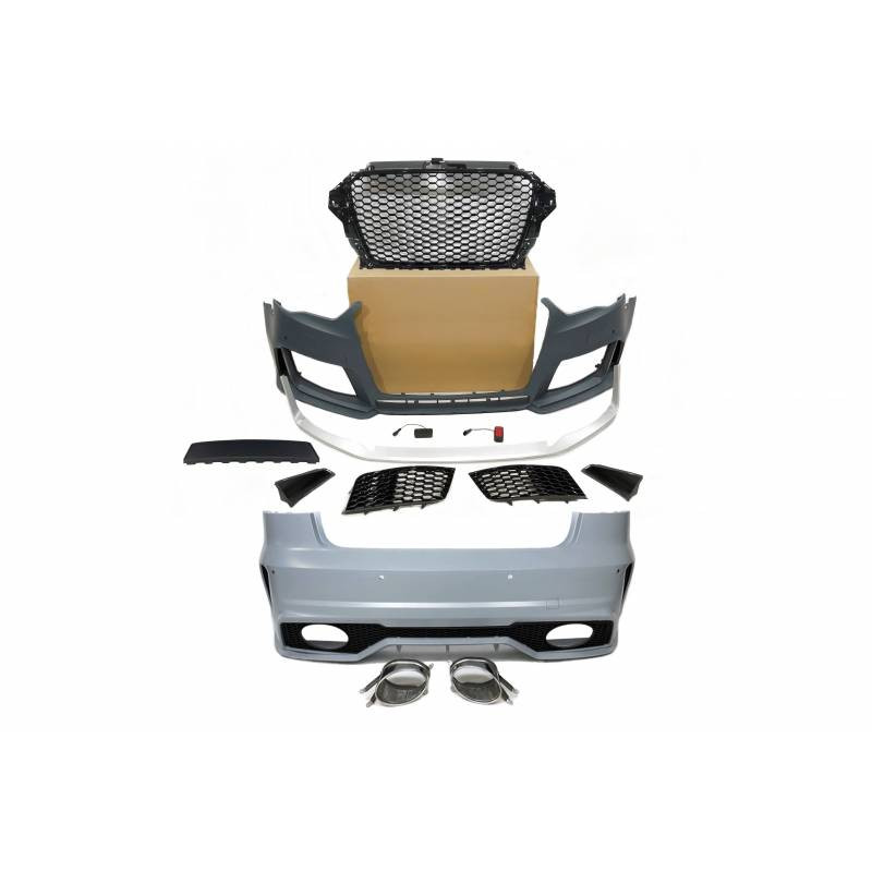 Pièces en carbone Tuning 2001- Bodykit Frontstoßstange Heckstoßstange Seitenschweller Grill für Audi A3 8V Limo nicht RS3