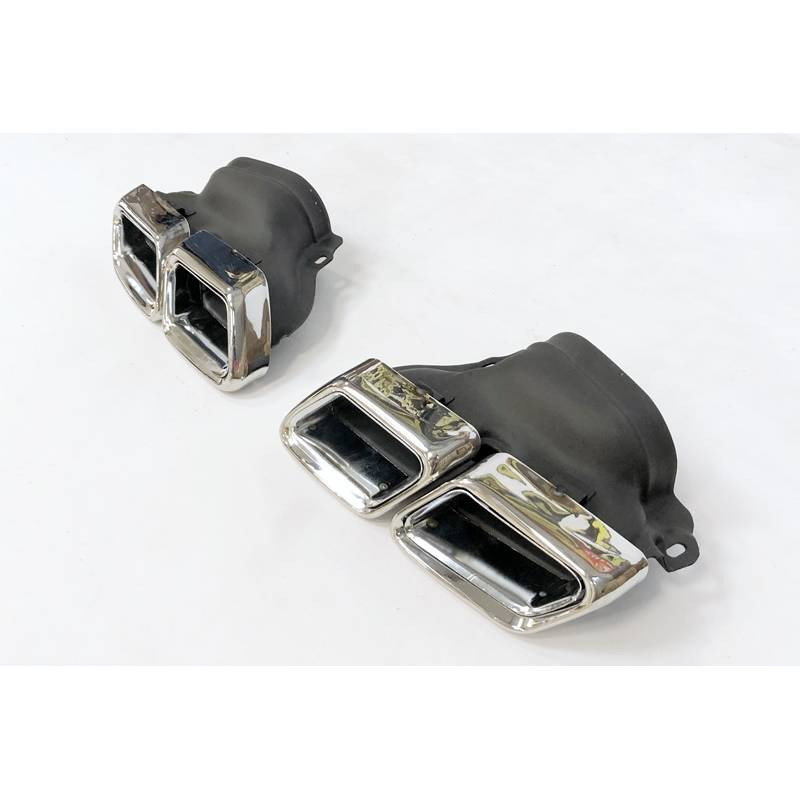 Pièces en carbone Tuning 2006- Heckstoßstange Diffusor Auspuffblenden passend für Mercedes W212 E63 AMG Umbau