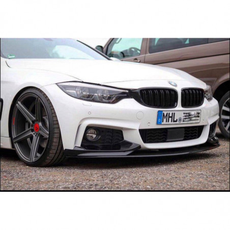 Carbonteile Tuning 1959 - Frontlippe Spoiler Schwert schwarz glanz passend für BMW 4er F32 F33 F36 mit MPaket