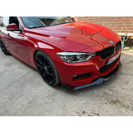 Pièces en carbone Tuning 1694 - Frontlippe Spoiler Schwert schwarz glänzend passend für BMW 3er F30 F31 mit MPaket