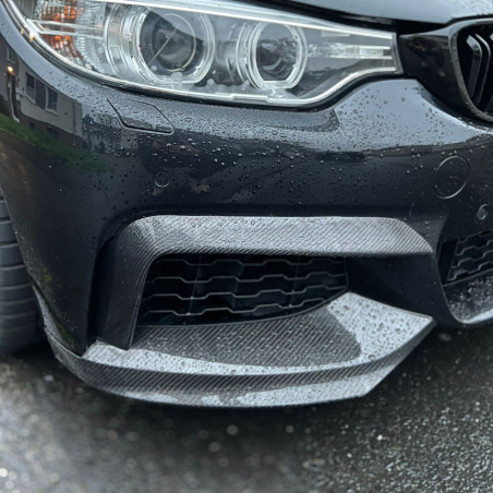 Pièces en carbone Tuning 1970 - Canards Splitter Flaps Front Abdeckung Carbon passend für BMW 4er F32 F33 F36 mit MPaket