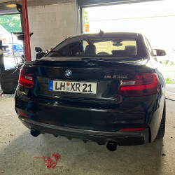Carbonteile Tuning 2084 - Heckspoiler Lippe Spoiler Performance schwarz glänzend passend für BMW 2er F22 + M2 F87 + Competition
