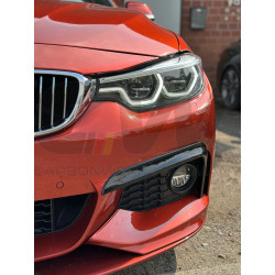 Carbonteile Tuning 2096 - Canards Frontansätze Splitter ABS Glanz Schwarz passend für BMW 4er F32 F33 F36 M Paket