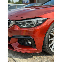 Pièces en carbone Tuning 2096 - Canards Frontansätze Splitter ABS Glanz Schwarz passend für BMW 4er F32 F33 F36 M Paket