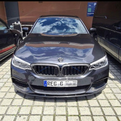 Pièces en carbone Tuning 1343 - Frontlippe Spoiler Schwert Performance Carbon passend für BMW 5er G30 G31 Vorfacelift mit MPaket