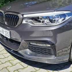 Pièces en carbone Tuning 1343 - Frontlippe Spoiler Schwert Performance Carbon passend für BMW 5er G30 G31 Vorfacelift mit MPaket