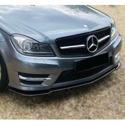 Pièces en carbone Tuning 2026 - Frontlippe Spoiler Schwert Performance ABS schwarz glänzend passend für Mercedes-Benz W204 C ...