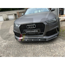 Carbonteile Tuning 1469 - Frontlippe Spoiler Schwert Vollcarbon passend für AUDI RS6 C7 4G 2013-2018