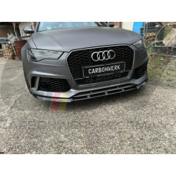 Carbonteile Tuning 1469 - Frontlippe Spoiler Schwert Vollcarbon passend für AUDI RS6 C7 4G 2013-2018