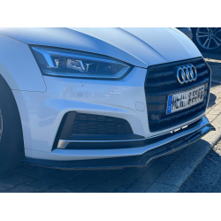 Pièces en carbone Tuning 2037 - Frontlippe Lippe Schwert ABS Glanz passend für Audi A5 S5 B9 S Line 2016 bis 2019