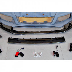 Pièces en carbone Tuning 2145 - Stoßstange Vorne Front + Carbon Lippe passend für Audi TT 8j, TTs , S-line nicht RS